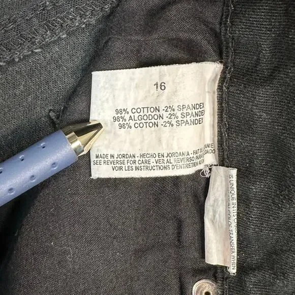 Bandolino Women's 16 Black Straight Leg Denim Jeans - Picture 6 of 10